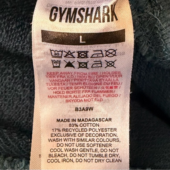 Gymshark Womens Rest Day Sweats Cropped Oversized Pullover in Steel Blue Marl, L - Picture 6 of 6